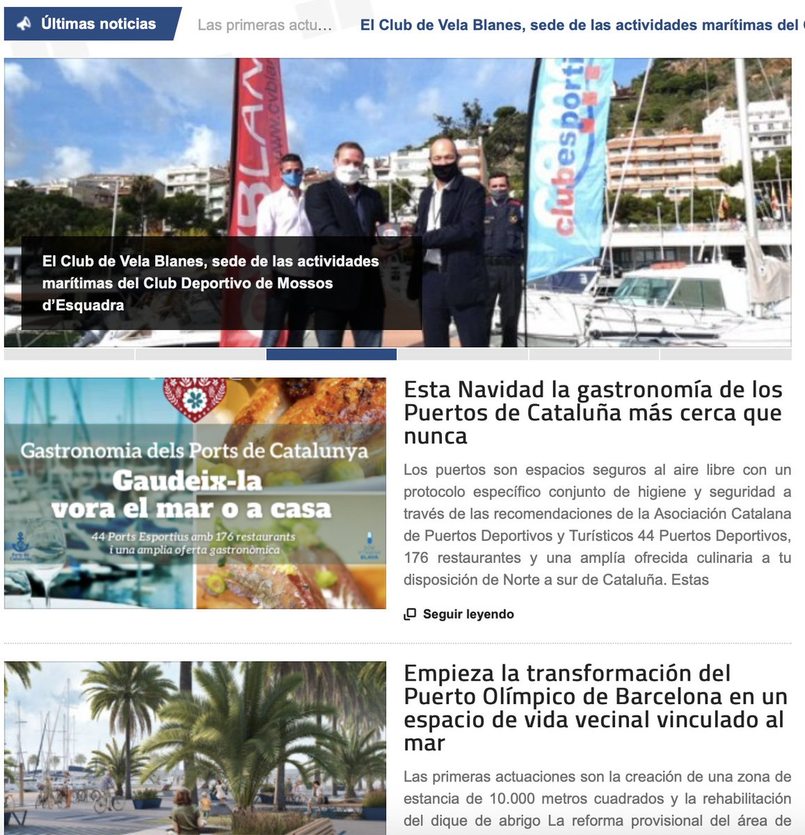 PortsCatalunya's tweet photo. Port News de diciembre. Últimas noticias, regatas, medio ambiente y mucho más de los Puertos de Cataluña y el sector. #portsdecatalunya #mar #nautica #sailing #puertos #vela #puertosdeportivos #VitaminaAzul #regatas #barcos https://t.co/hGy3unQokC https://t.co/iRocFONIQn