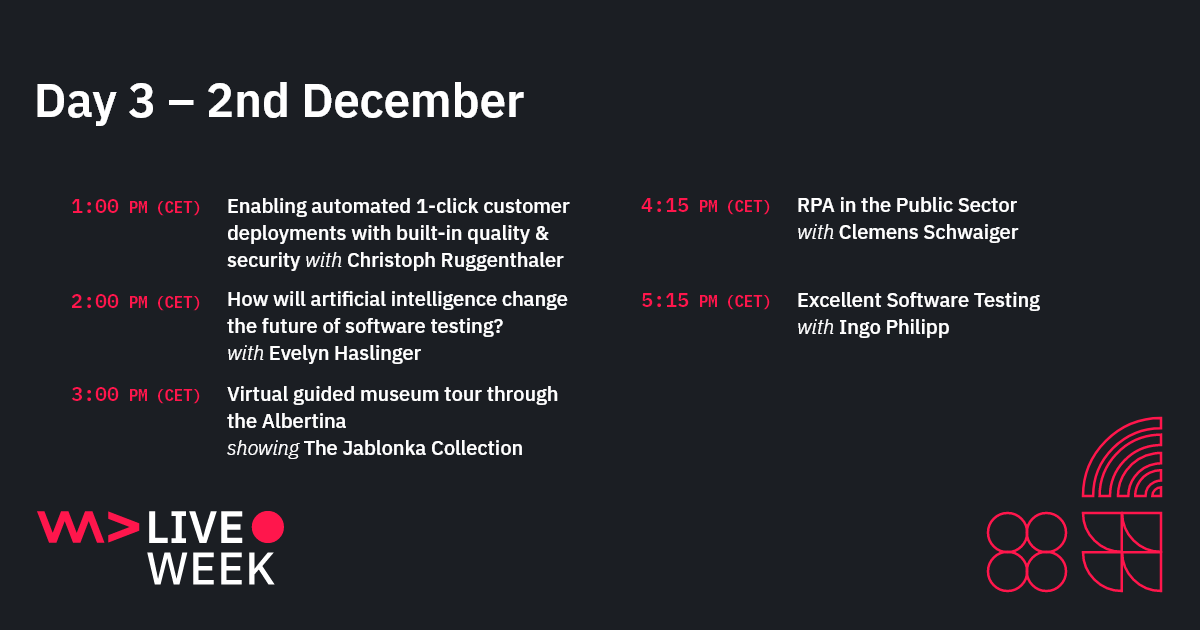 WeAreDevs's tweet image. Almost half-way through the Live Week! Let’s keep it up with the today’s program.

Join us 👉 hubs.li/H0BS8Wb0

#wearedevsliveweek #online #conference #free