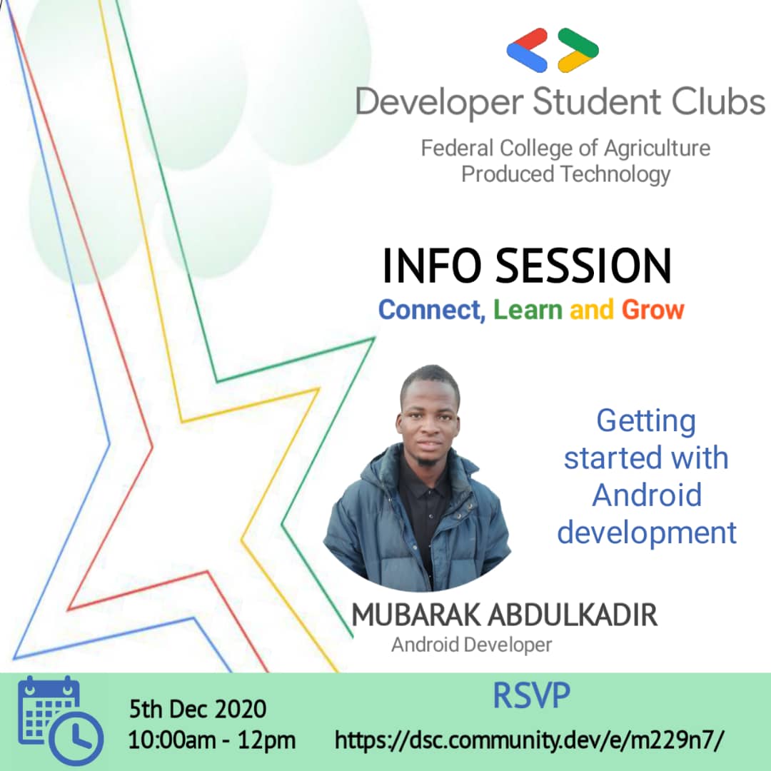 dscfcapt's tweet photo. We shall be having great speakers come speak different topics  such as :
1.Choosing Career in tech
2.Internet Security
3.Web &amp; Internet 
4.Getting started with android development. https://t.co/HVSCOYoqBd