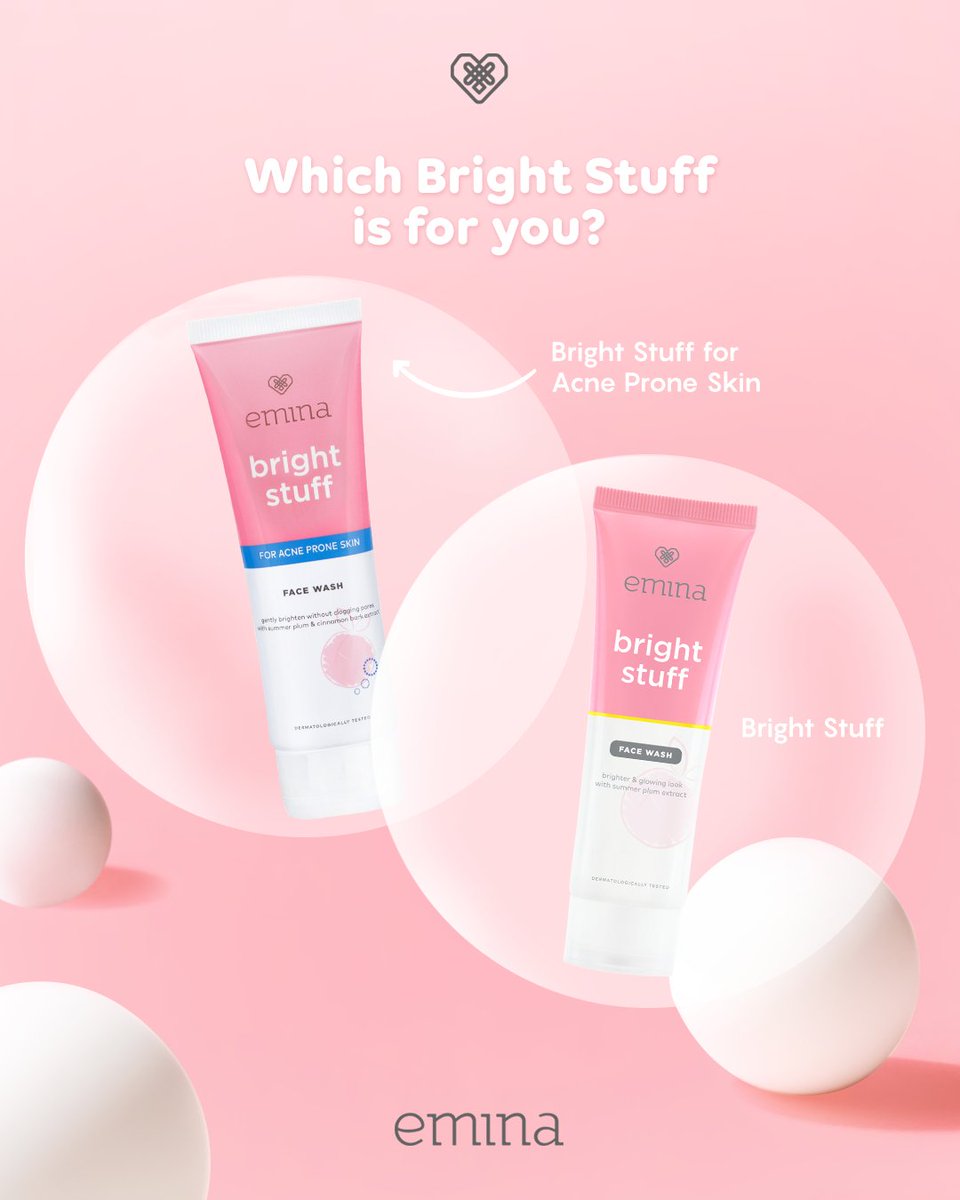 eminacosmetics's tweet image. Bright Stuff for Acne Prone Skin mengandung ekstrak summer plum dan double brightening power untuk mencerahkan kulit dan menyamarkan noda hitam

#extrasupport