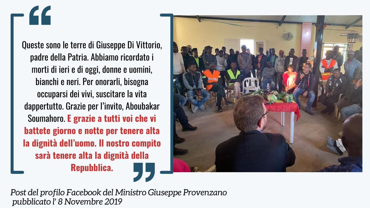 progettocoris's tweet photo. #2dicembre Giornata internazionale per l'abolizione della schiavitù.
Sono molti i risultati del Piano Triennale contro #caporalato e sfruttamento lavorativo in #agricoltura ma la battaglia non si ferma.
Riportiamo oggi le parole di @peppeprovenzano dopo la sua visita in Puglia. https://t.co/w4S4qfqrUt