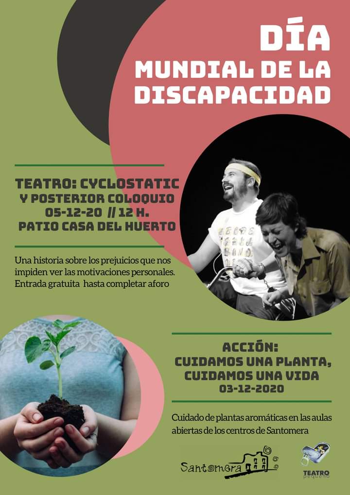Este sábado estaremos en la Casa Huerto de #Santomera con nuestra obra de Teatro Pequeño "Cyclostatic", escrita por Beatriz Maciá e interpretada por Mónica Adán y un servidor. Tras la representación habrá un pequeño coloquio con el público.