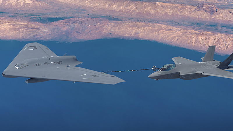 3.UAS RefuellingUnmanned autonomous refuelling is the least likely on this list to be generated organically from the carrier.The only solution at the time of writing is the MQ-25 (something under consideration by the navy already).This would require the addition of 1 EMALs track