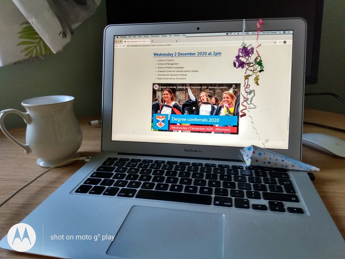 Morven Shearer (@morven_shearer) on Twitter photo As it's 2020 it's graduation day at home but will be following along online to celebrate our fantastic #Classof2020 <a href="/StAndGradSchool/">Graduate School for Interdisciplinary Studies</a> <a href="/univofstandrews/">University of St Andrews</a> in just a few hours! As it's 2020 it's graduation day at home but will be following along online to celebrate our fantastic #Classof2020 <a href="/StAndGradSchool/">Graduate School for Interdisciplinary Studies</a> <a href="/univofstandrews/">University of St Andrews</a> in just a few hours!