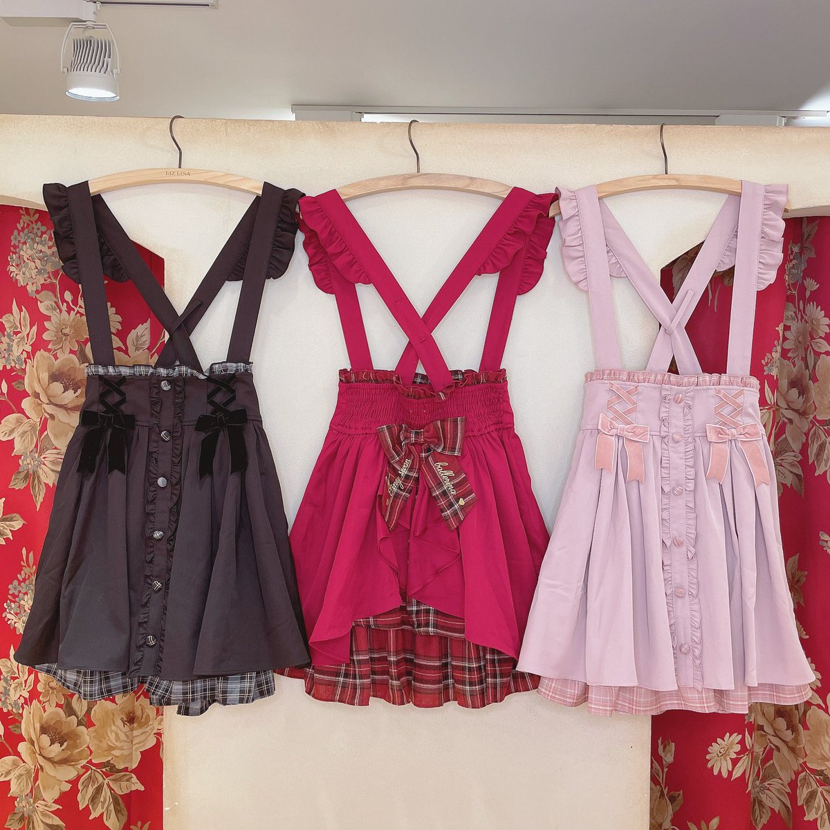 LIZLISA はしごカシュクールスカート ピンク LIZLISA はしごカシュクールスカート ピンク LIZLISA はしご