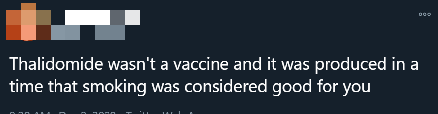 This is equally unhelpful, by the way. There was plenty of evidence by this point of a link between smoking and lung cancer, and the idea that doctors thought it was "good" for you is a more than a stretch.1950s pharmacy wasn't witchcraft.