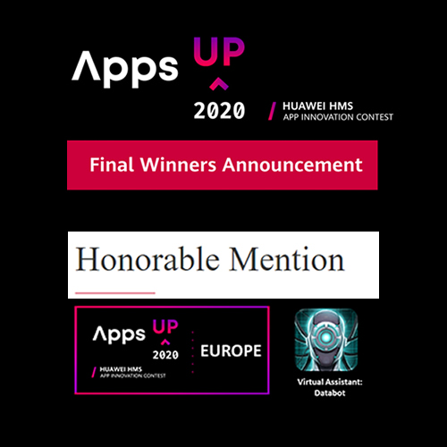 DatabotApp's tweet image. DataBot won the honorable mention in the European Huawei HMS App Innovation Contest. Thanks to everyone who voted!
shorturl.at/ksyzJ
databot-app.com
---
#HMSInnovateforAll #AppGallery #DataBot
#artificialintelligence #virtualassistant #personalassistant #ai