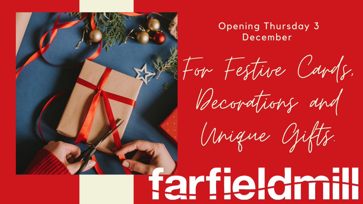 farfieldmill's tweet image. We are so excited to be opening aain tomorrow! 
 We have a wide range of festive cards, decorations and unique gifts as well as a fabulous new exhibition 'ReThink' by Art Textiles : Made in Britain. 
check our website for opening times
farfieldmill.org/openingtimes/