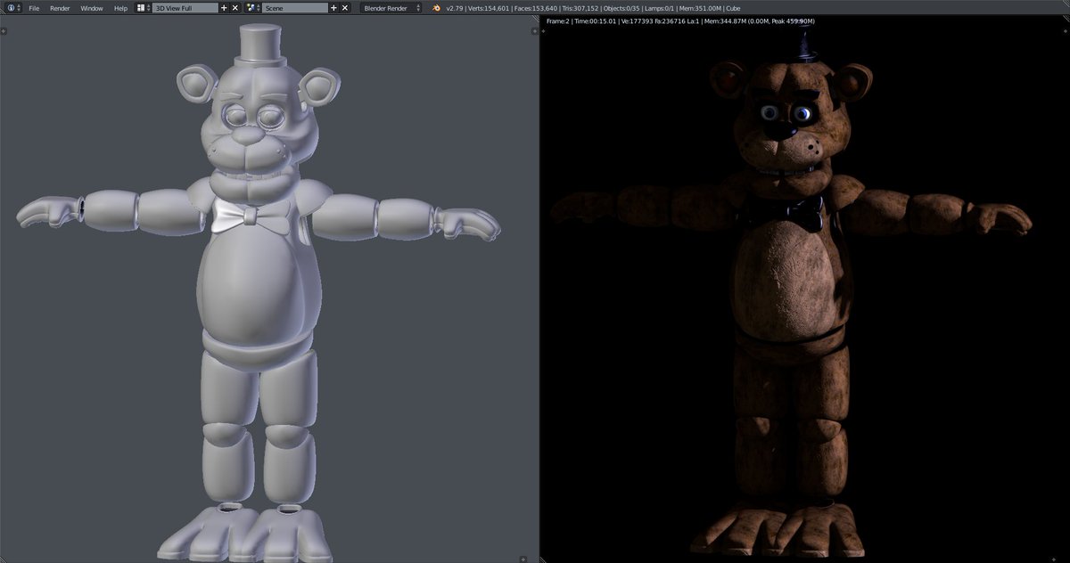 Rotas on Game Jolt: FNaF 1 Stylized Model Pack release + Download