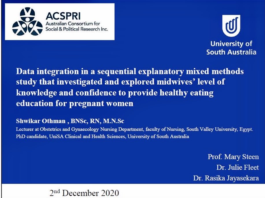 DrShwikarOthman's tweet photo. Was so excited to present DATA INTEGRATION today at @acspri mixed methods conference @ProfMarySteen @DrJulieFleet @MBFUniSA @UniversitySA https://t.co/fvIS9hoKSR
