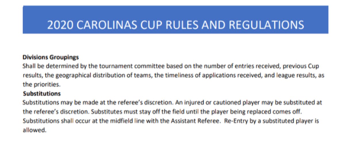 Exhibit 2: The rules and regulations document for the tournament state that divisions will be added based on number of entries, previous results, geographical location, and timelines of the application.What isn't noted here anywhere is that divisions beyond the Gold cannot win 4/