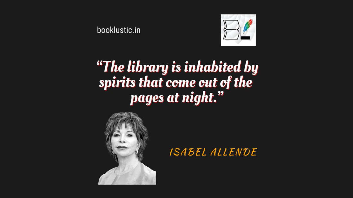 booklustic's tweet photo. “The library is inhabited by spirits that come out of the 
pages at night.”
~ Isabel Allende
#biblophile #booklustic #bookloot https://t.co/q0deCQSmip