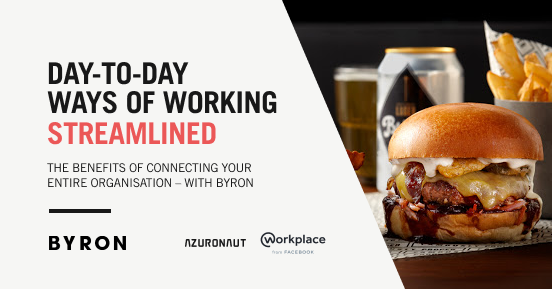 Improve productivity by up to 25% by connecting your people. 

Join <a href="/ByronBurgersUK/">Byron</a> for a discussion on how they connected their restaurant teams and streamlined day-to-day ways of working with @workplacefromFB. 

Webinar - 15/12 at 10am GMT. bit.ly/3mxDmho #AD