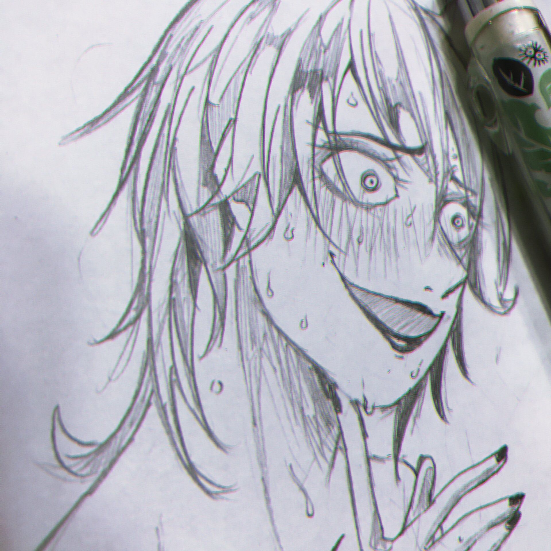 ﾋﾃﾞ テスト終わったので心置きなく描く 創作 アナログイラスト ゲス顔 興奮 T Co Tw78ypjovj Twitter