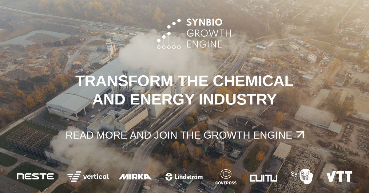 Join the increasing number of companies transitioning to biorefineries, cell-based factories and oil-replacement chemicals for manufacturing higher-value products! synbioge.fi #synbioge #synbio #sustainability #chemicals #energy #biofuel #cellfactory #renewableenergy