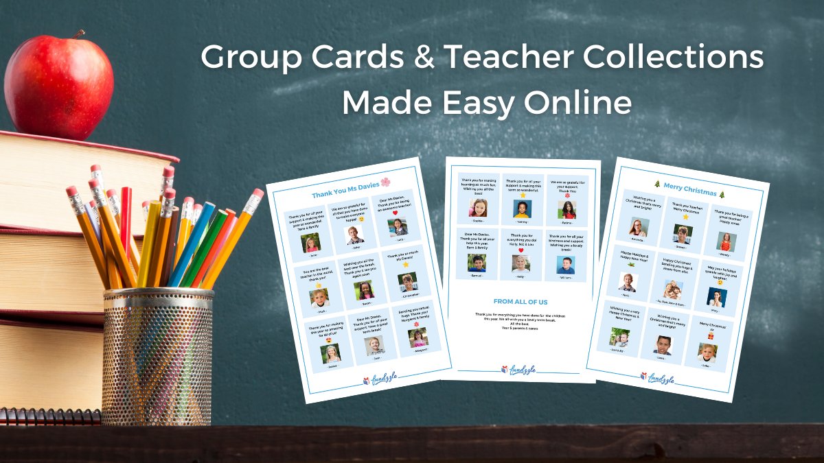 PTApatter's tweet photo. Saying thank you to our amazing teachers is now easier with @FundzzleEvents. They facilitate #groupcard signings and #teachercollections all online. Easy to set-up, share, collect cash contributions & create a keepsake group card. Visit https://t.co/PBQjFTWaWs to learn more. https://t.co/VDkvmM4RQo