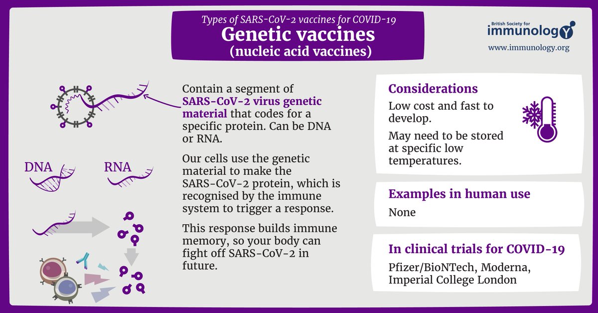 What is an RNA #vaccine? 🤔

The Pfizer-BioNTech #COVID19 vaccine uses this type of technology to train the immune system

Our new infographic explains how this type of vaccine works. You can download &amp; share it to help strengthen public understanding 👉bit.ly/2VqOQHL