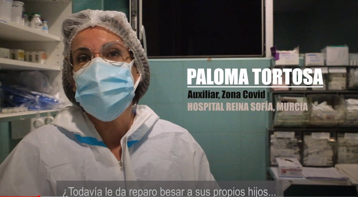 8. Paloma Tortosa, auxiliar de enfermería en la zona Covid, nos habla de su experiencia, su miedo, su propio contagio, lo difícil que es explicarlo a sus propios hijos, y cómo aún después de nueve meses le da reparo besarles cuando llega del hospital.