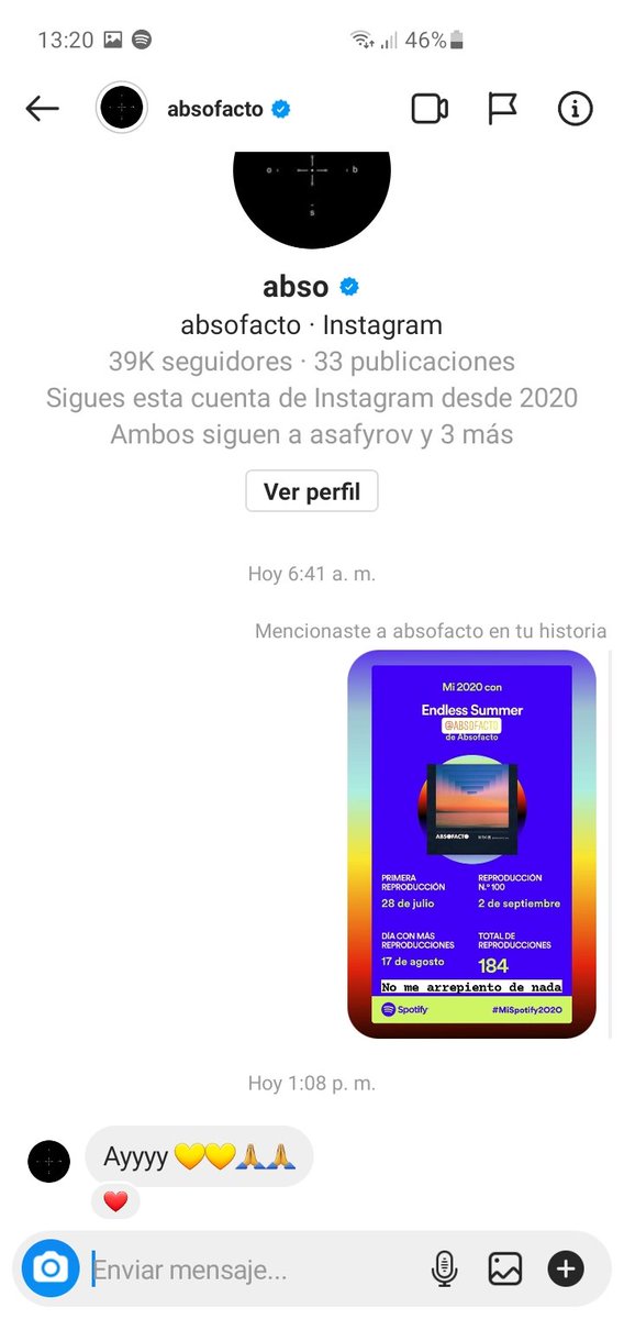 JoshhWell's tweet photo. Uno de mis artistas favoritos miro mis historias mientras lo mencionaba porque mi canción favorita fue la que mas escuche en Spotify . El es el creador de someone else's dream, Dissolve, mi favorita Endless Summer, entre otras❤ Thank you soo much @absofacto https://t.co/istGqdFR21