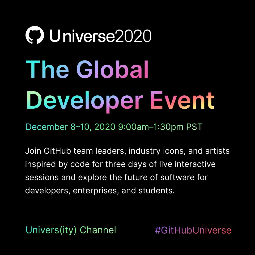TRUOpenSource's tweet image. Join Students and faculty worldwide and learn from hiring managers, campus leaders, and industry luminaries on how to use the latest tools and expand their technical communities.

Join at bit.ly/33CQqL1 

#myTRU #OpenSource #GithubUniverse