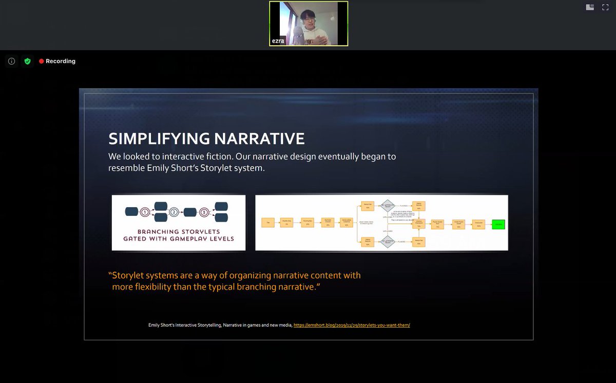 "It helps to feel I have control over the story, but still guarantees that players follow along to a narrative beat."