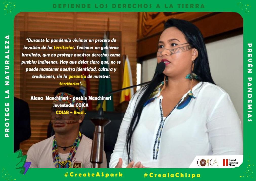 #CreaLaChispa ¡Semana de Acción Digital por los Derechos a la tierra.

Asegurar los derechos a la tierra es esencial para salvar el planeta.

We stand for #landrightsnow 
@Coiab_Amazonia 

#AmazoniaVivaHumanidadSegura #DerechosALaTierraYa #PueblosIndígenas #CreateAspark