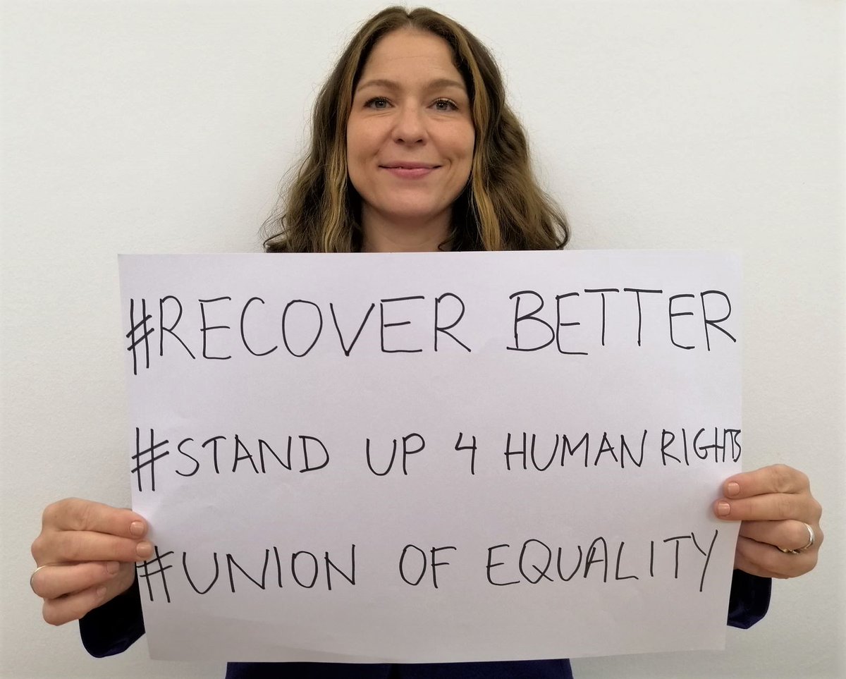 equineteurope's tweet photo. #Covid19 provides us with an opportunity to rebuild a fair, equal &amp; resilient society by making sure we leave no one behind. 
As Equinet Chair, I nominate @ennhri @ECRI_CoE @ARDIEuroParl to join in this challenge to #RecoverBetter #StandUp4HumanRights &amp; promote a #UnionOfEquality https://t.co/oYgcQFjbLw