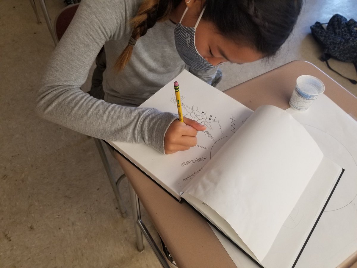 NSMSArt's tweet photo. 8th graders are working on applying the principles of design in these innovative self portraits! @NSMSVikings @NSMSVikingsAP @NSArts1 https://t.co/yZ316nM25X