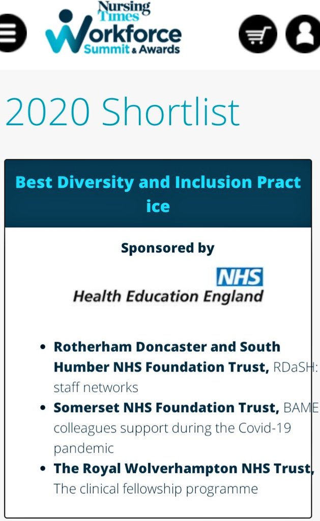 Although We <a href="/SomersetFT/">Somerset NHS Foundation Trust</a> didn't win <a href="/NursingTimes/">Nursing Times</a> award today,  I am very proud to work here and thank you to all my wonderful collegues <a href="/SomersetFT/">Somerset NHS Foundation Trust</a> 💞😊 &amp;  #BAME network <a href="/jamesmarthy01/">james esleyer</a> ❤️👏
