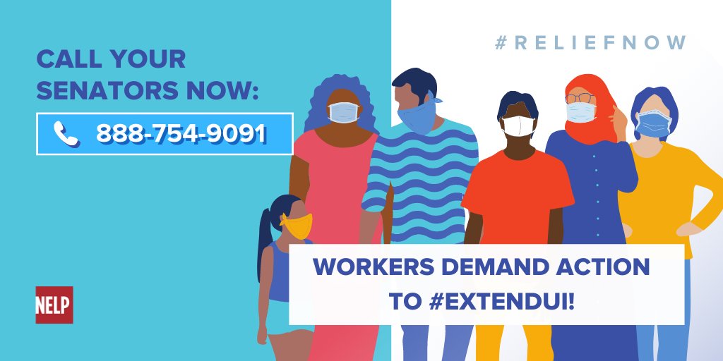MomsRising's tweet image. PUA must be extended. Structural racism means that Black workers are overrepresented in nontraditional positions, which in the past contributed to making it harder to receive unemployment benefits. Call your Senators NOW at 888-754-9091. Tell them #ReliefCantWait and #ExtendUI.