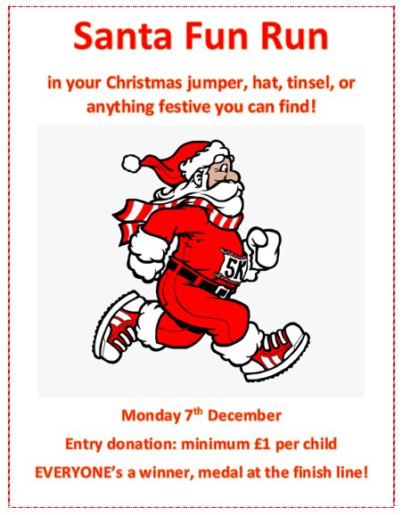 Looking forward to our upcoming Santa fun run