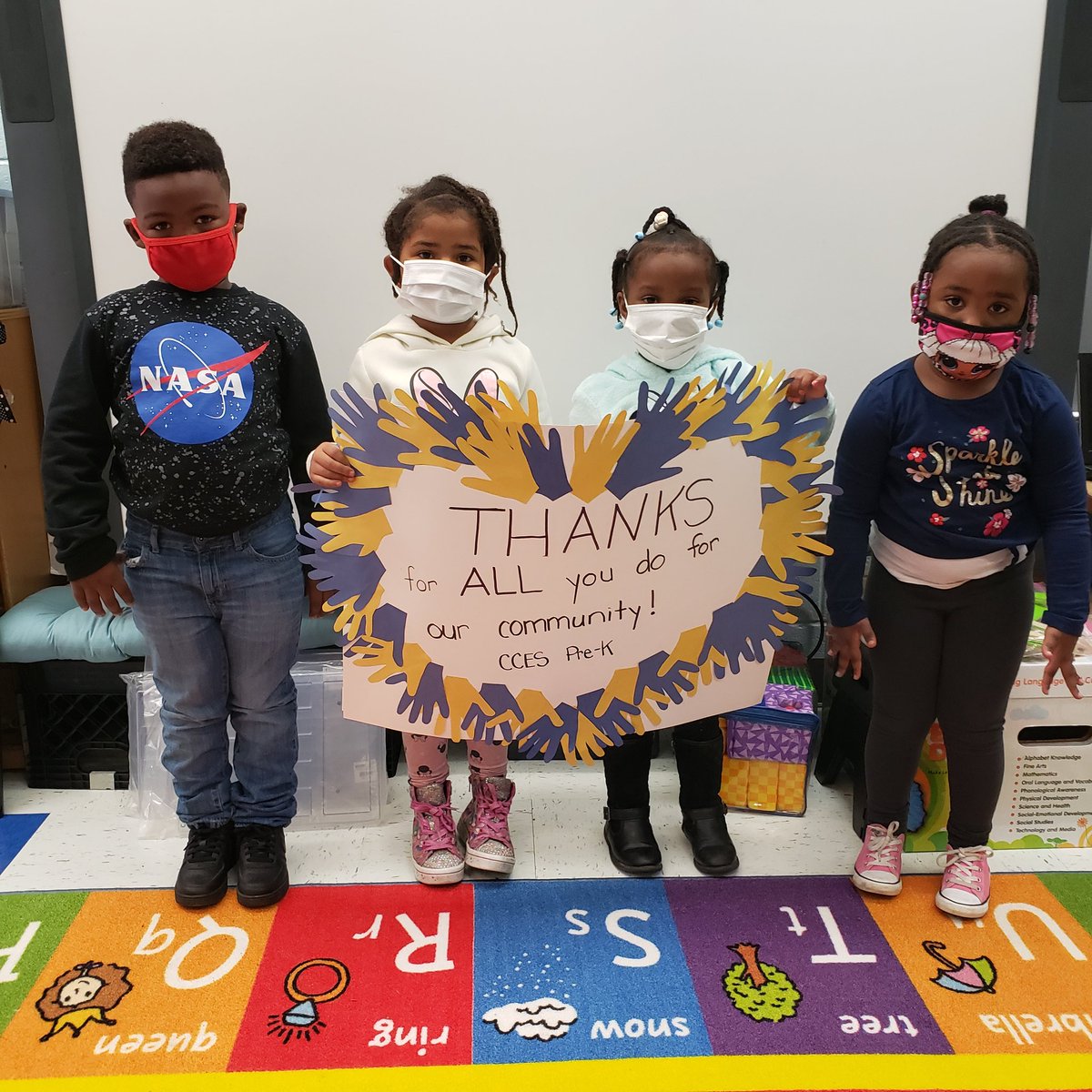 In honor of Betty Scales, the Cumberland PreK class would  like to recognize the Rescue Squads' service to the community. #ccesdukes #iamcucps