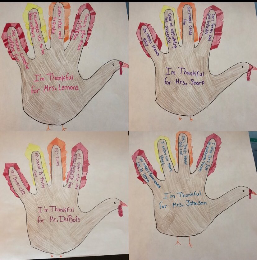 CLARKSNHS1's tweet photo. For Thanksgiving, our members decorated their hand turkeys to give thanks for their teachers. @sxreginaldo @NISDClark @SOS_SanAntonio #inspiration #learnserveexplore #communityservice https://t.co/OEmNsokIIp