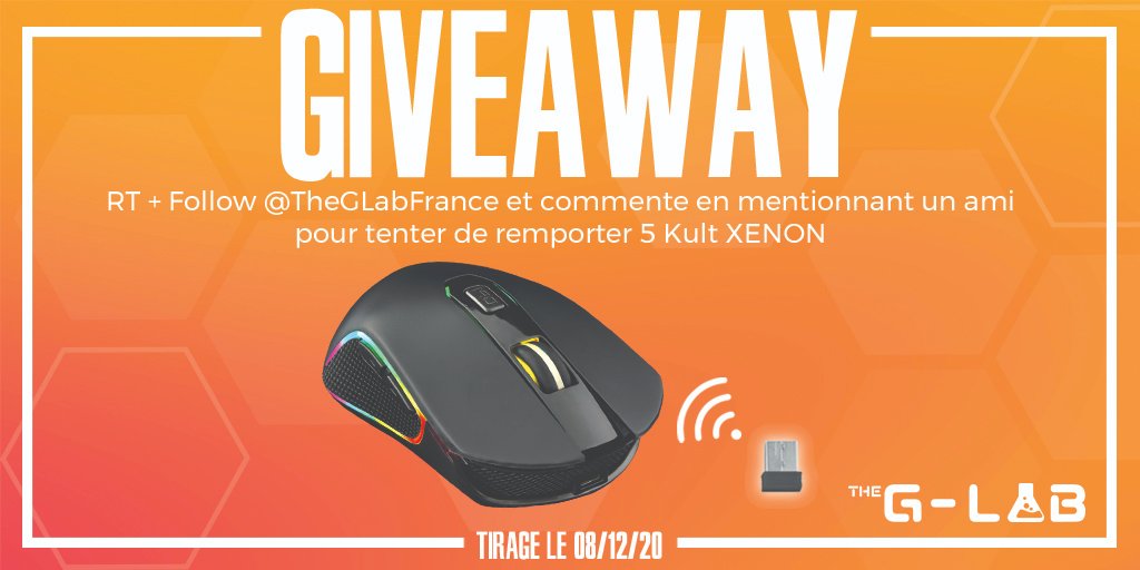 TheGLab_Gaming's tweet photo. #CONCOURS DE NOËL 📅 SEMAINE 1

Tente de Gagner 5 exemplaires de notre Nouvelle Souris Sans Fil la Kult XENON !

Pour participer :

✅ RT + Follow @TheGLabFrance
✅ Mentionne 1 ami(e)

🏁 TAS le 08/12

Bonne chance à tous ! 😁 https://t.co/pjnhglMk9H