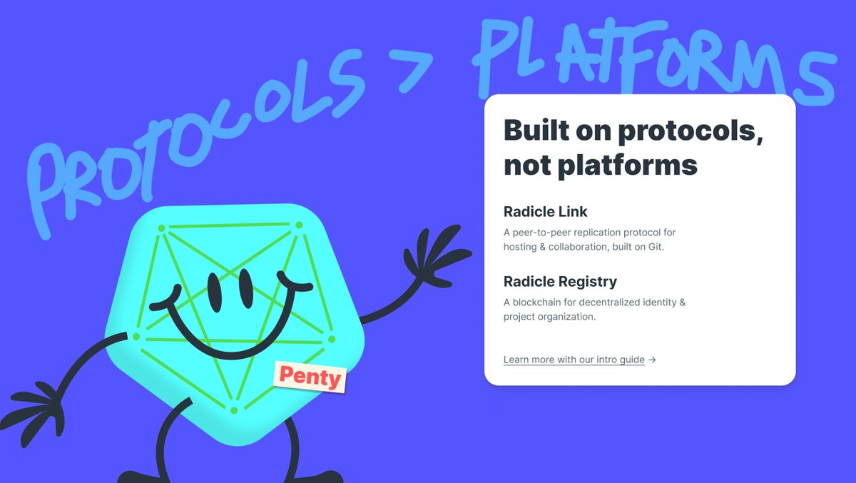 The third one really went hard on the "coding with friends" idea. I even developed a character (Penty the Friendly P2P Pentagram ) but honestly this direction felt way too childish … kind of like a code school for kids or something. I still think about Penty sometimes. 