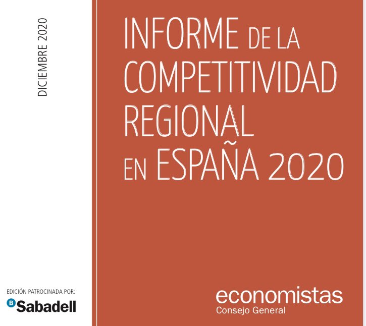patricio__rosas's tweet photo. 📣 Aplazada al 10 de diciembre la presentación del “Informe de la Competitividad Regional en España” edición 2020.  #ICREG
Situación y dinámica competitiva de las CCAA en 2019 y riesgo de incidencia del Covid-19 en la competitividad regional. https://t.co/3tVQdgywNr