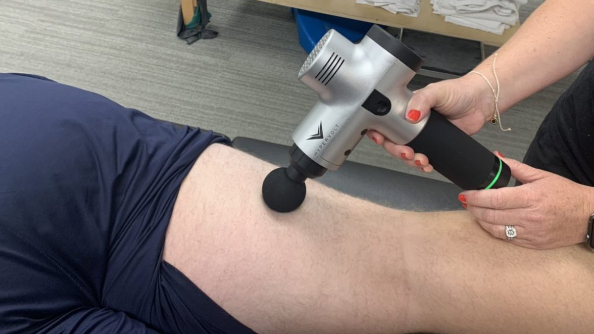 APCRaleigh's tweet photo. For the month of December, @APCRaleigh is offering a free Hypervolt Massage session. The Hypervolt uses rapid, vibrating pulses directly to your muscles to help relieve muscle soreness and tightness and much more! For more information, email apcinfo@raleighortho.com. https://t.co/zSAI5WfeBf
