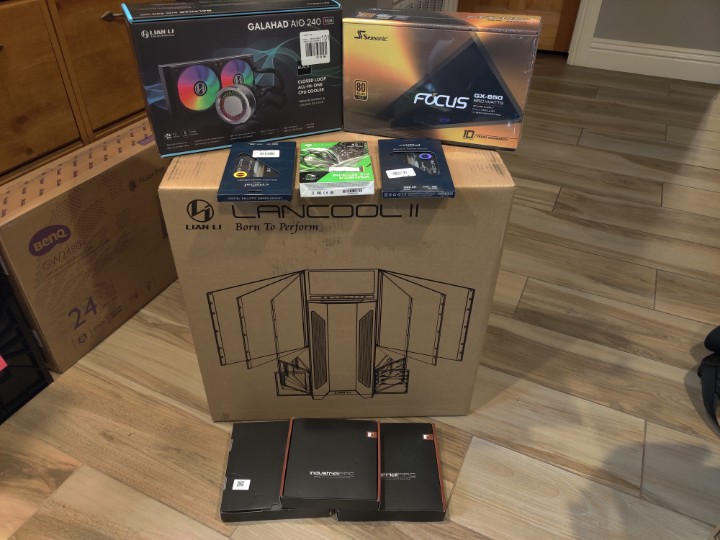 Lbsutke's tweet image. Look at this. All ready for a new rig except for....THE FREAKING CPU AND GPU. Been saving for a year, waited to get some deals and now I will probably have to wait until Feb 2021 or later!!!. #fu2020 @amd @amdgaming @nvidia @bitwitkyle @jayztwocents @paulhardware