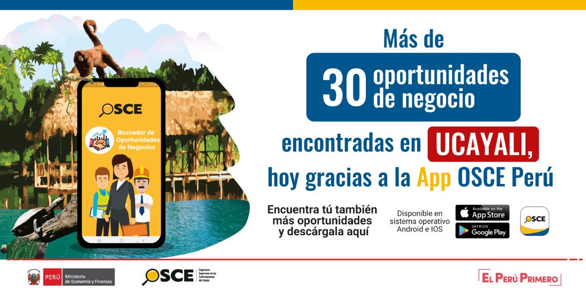 OECEPeru's tweet image. 📢Conviértete en un proveedor del Estado
La #AppOSCEPerú hoy te muestra 3383 oportunidades de negocio en todo el país.
En Ucayali existen 35 procedimientos de selección vigentes para la adquisición de maquinarias,para el mantenimiento de ambientes, para la ejecución de obra, etc.