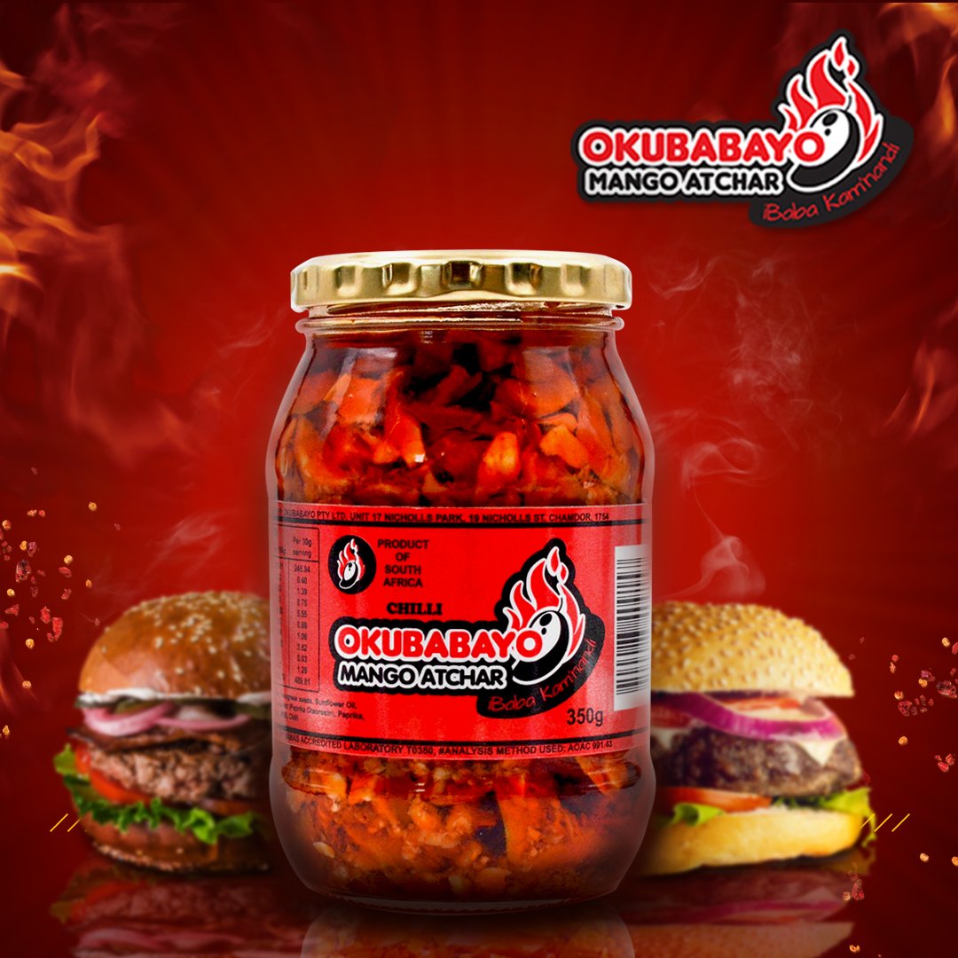 okubabayo's tweet photo. We don't chill with our Atchar, We go all out!πΆοΈ
β: +27 10 312 5004
π§: info@okubabayo.co.za
π: https://t.co/bbM4jzQUHI
π‘: Unit 17 Nicholls Park, 19 Nicholls Street, Chamdor, South Africa, 1754
#AtcharGuys #Mango #Atchar #goodfood #spicy #chilli https://t.co/zXjJ6KaoWO