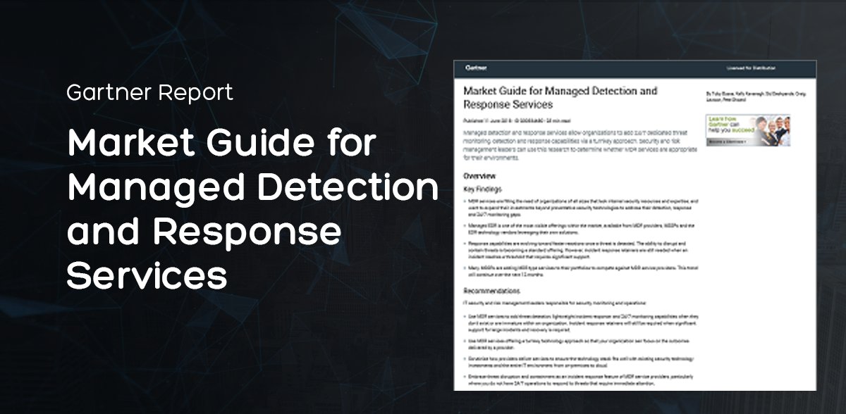 Check out Gartner's 2020 Market Guide for MDR to get recommendations about choosing an MDR vendor, when and why to use an MDR vendor, and an analysis of the technology stacks being employed by leading MDR vendors among key information - bit.ly/3lpOWde #gartnermarketguide