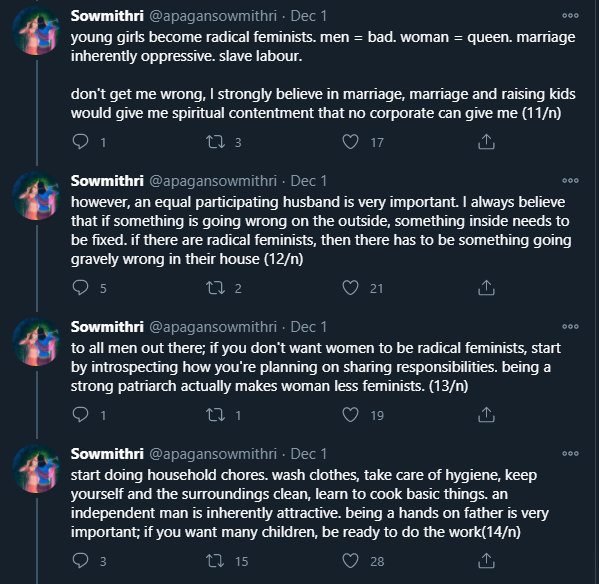 This thread roughly has 2 components to it.1. Men should do more domestic work.2. How to avoid turning your children into feminists.OP asserts that point 1 leads to point 2.