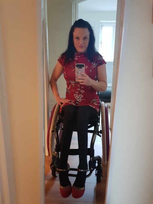 4 pic. #legs #heels #stilettos #tights #pantyhose #wheelchair #disabled #cripple #sexy #hot #babe #cute