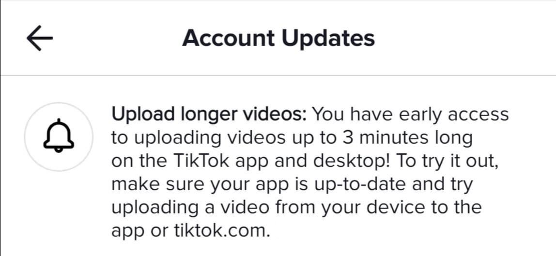 TikTok начала тестировать видео длительностью до трёх минут