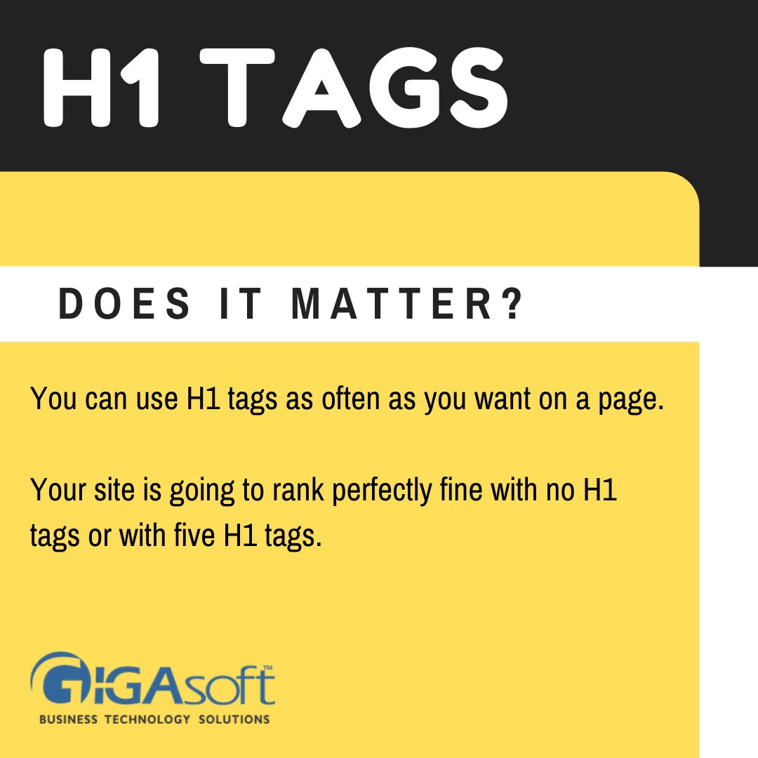 ManuBhalla's tweet photo. "You can use H1 tags as often as you want on a page. There's no limit - neither upper nor lower bound. Your site can do perfectly fine with no H1 tags or with five H1 tags."
- John Muller, Google

#google #h1tags #seo #searchengine #seorankings #searchrankings #webpromotion https://t.co/k8eS2EhFwG