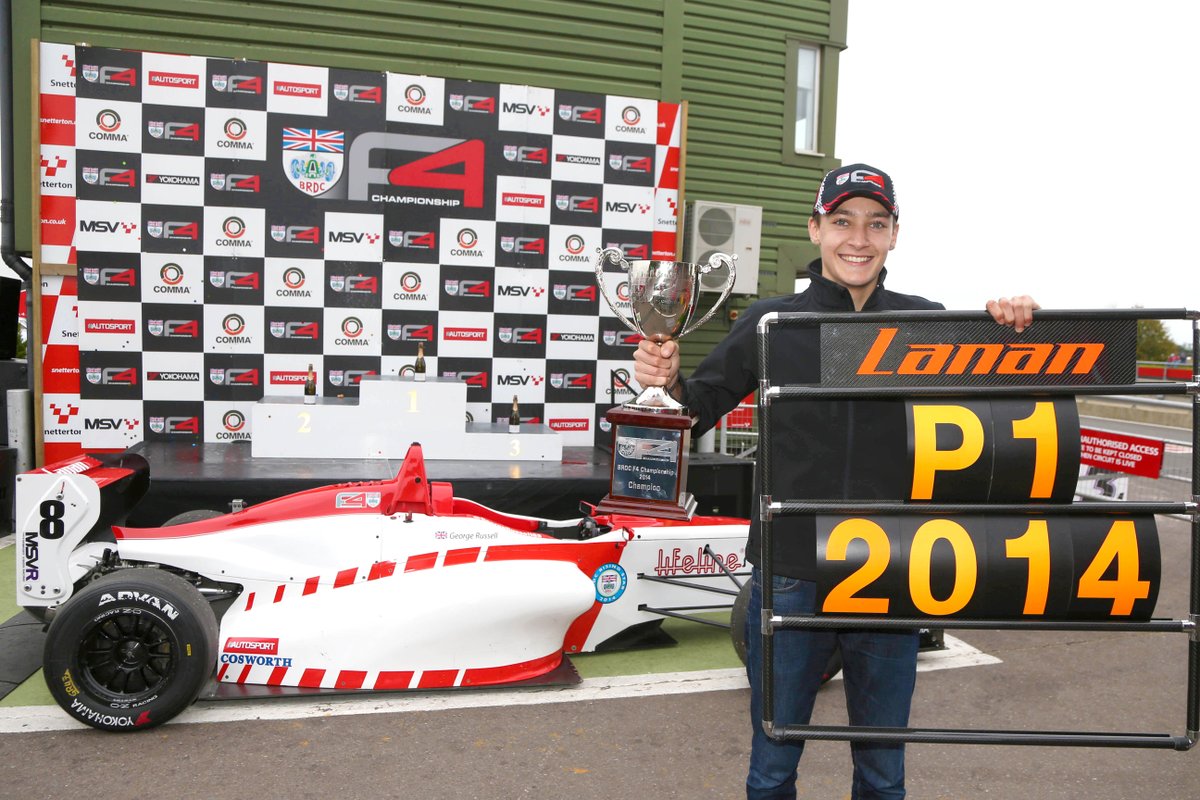 In 2014 a young man by the name of George Russell cooly handled the pressure to win the final race of the BRDC F4 Championship here at Snetterton and become champion...

... this weekend he races for Mercedes-AMG in F1. What a story.

Good luck, George!