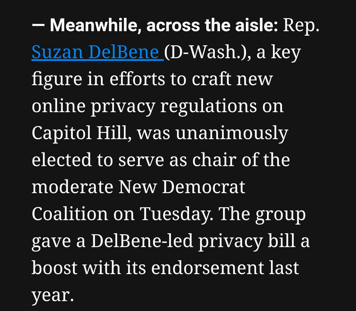 Fulcrum_DC's tweet photo. Congrats to @RepDelBene on her election as chair of the @NewDemCoalition! https://t.co/gWRZbdZScw