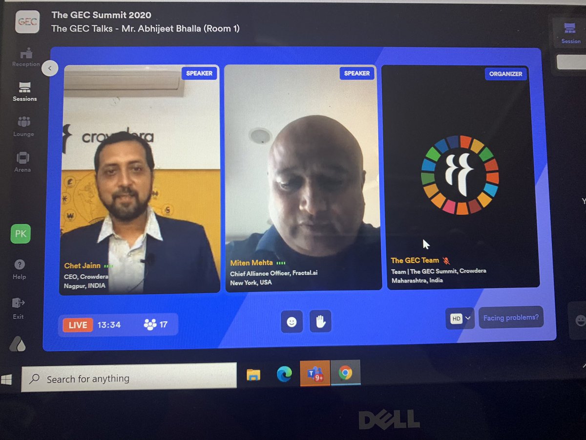 pkdhillon08's tweet photo. Attending #GECSummit GEC is a grassroots initiative, created in the spirit of #Crowdera belief that “Abundance starts with Giving”.Includes GEC talks, panel discussions GEC Awards 2 felicitate & celebrate individuals and organizations @sdgchoupal @DeepakDwivedi_ @rtn_sandeep https://t.co/48Y5ugM7aa