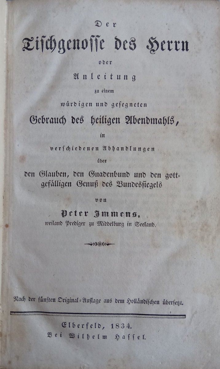 Artikel over het zeldzame "Der Tischgenosse des Herrn" (1834) en de bijzondere provenance van mijn exemplaar is nu online te lezen academia.edu/44581411/Kees_…