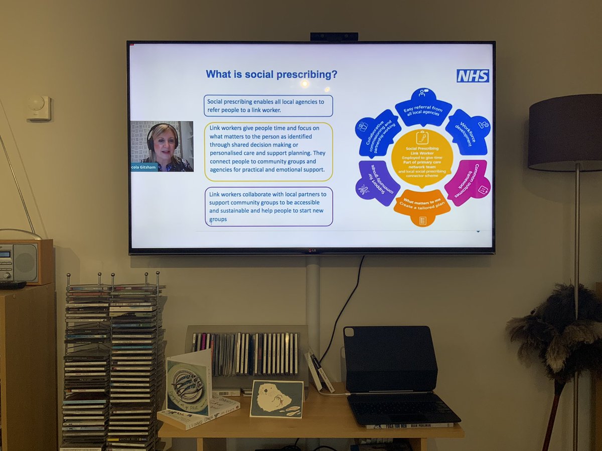 edward_jewell's tweet image. Great session on social prescribing from Nicola Gitsham opening the afternoon of @libsconnected’s 2020 Seminar. #librariesconnected #conferencefromhome #socialprescribing